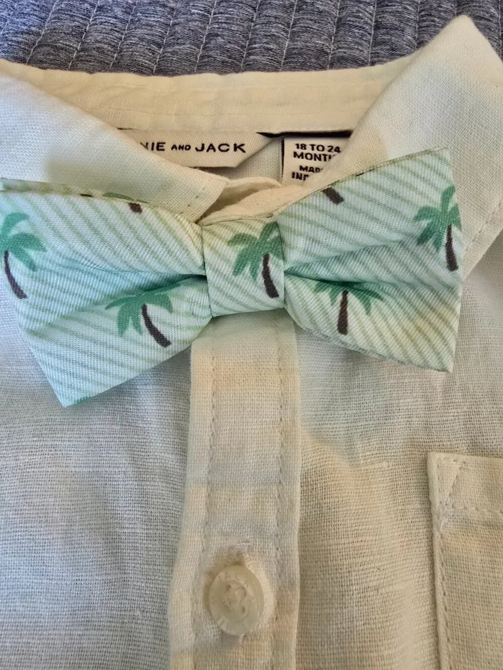 Janie and Jack Palm Tree Bow Tie – NWT – 0-24 Months